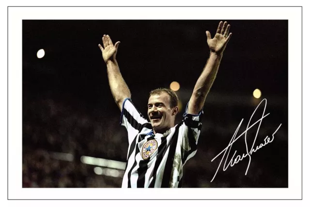 ALAN SHEARER Signed Autograph PHOTO Fan Gift Signature Print NEWCASTLE UTD