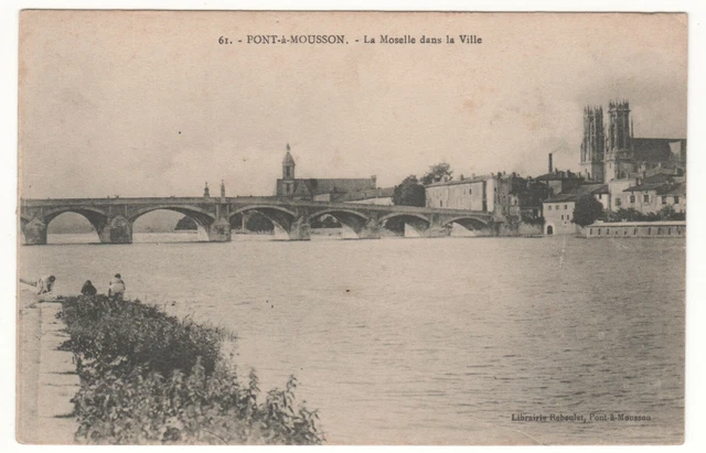 Cpa - Pont-A-Mousson (54 Meurthe-Et-Moselle) - La Moselle Dans La Ville