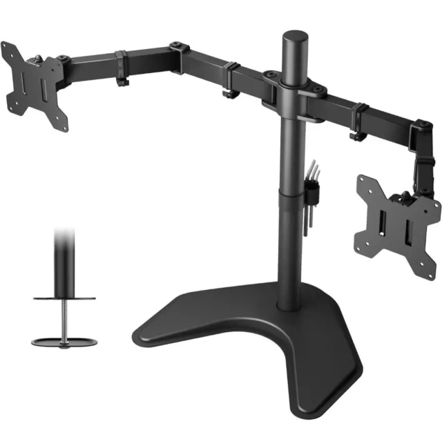 BONTEC MFS002 Dual (Twin Arm) Desk Mount/Stand  (13-27 inch LED Monitor Screens)