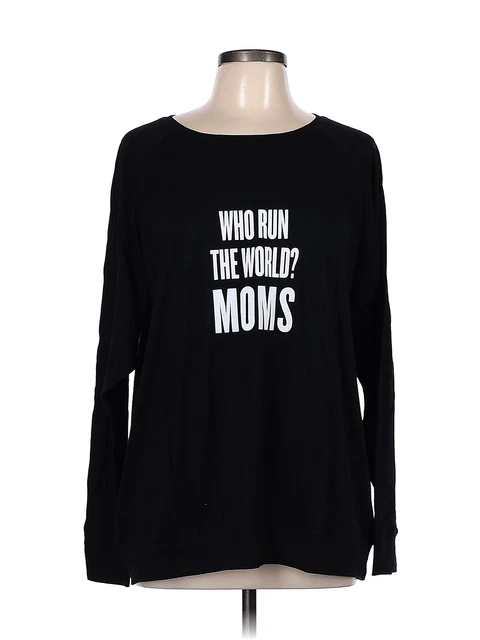 EMI JAY Women Black Long Sleeve T-Shirt L