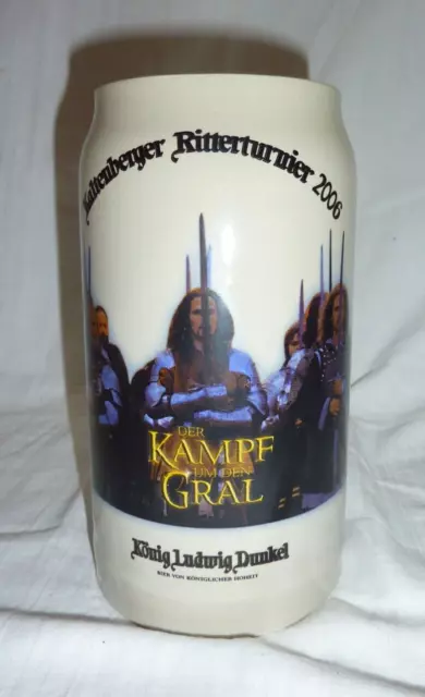 Kaltenberg Bierkrug Maßkrug 1 Liter Ritterspiele 2006 Der Kampf um den Gral