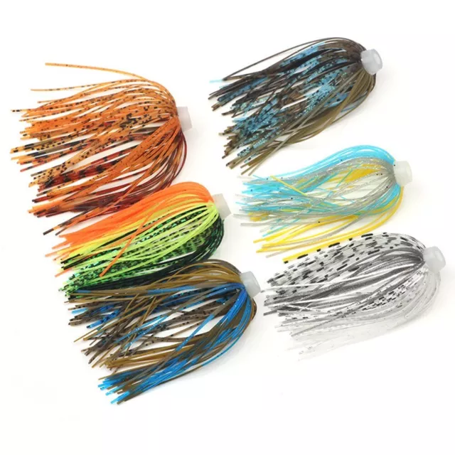 6/12/24pcs Bass Jigs Skirts Buzzbait Baits Wobbler Rubber Skirt For Pike Walleye