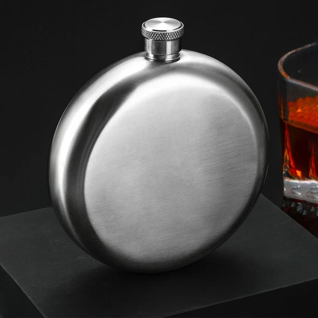 Flasque Hanche 8 Oz Acier Inox + Verre Shot Pliable 2 Oz – Flacon Alcool Portable Avec Entonnoir, Cuir PU Noir