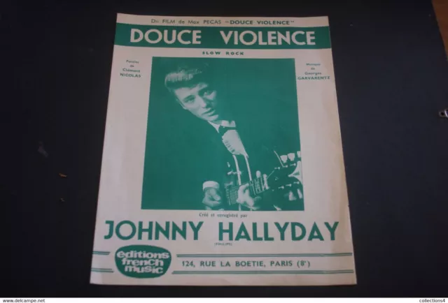 Johnny Hallyday Douce Violence Partition De 1961