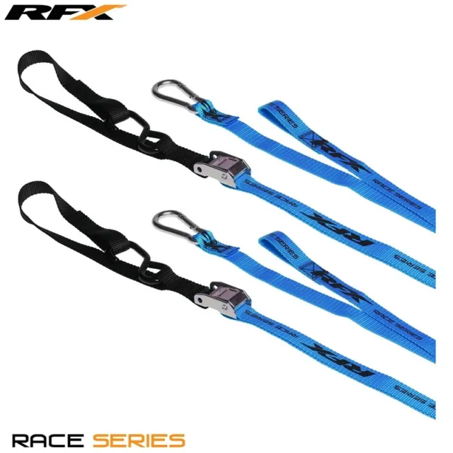Race Fx RFX Série Course Motocross Moto Sangles X2 Bleu/Noir