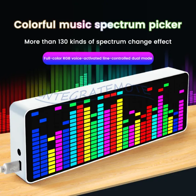 Voice Control RGB Rhythm Pickup Atmosphere LED Music Spectrum Rhythm Display