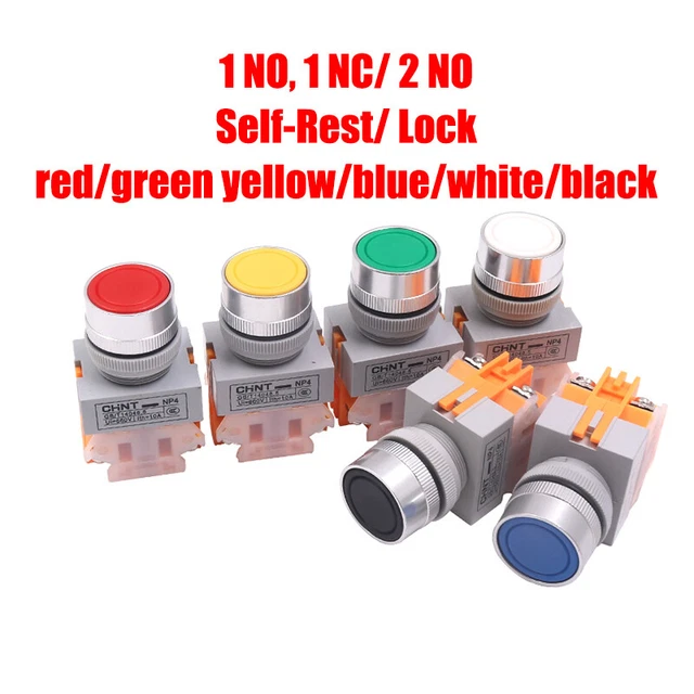 22MM MOMENTARY PUSH Button Switch SelfReset Mushroom Head Start