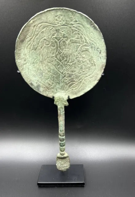 Ancient Bactrian Roman Greek Bronze Mirror Collectable Antiques