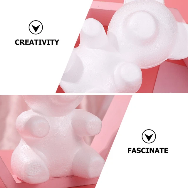 4pcs Unlackiert Blank Bär Modellierung Modelle DIY Bär Ornamente DIY Bär Puppen 12