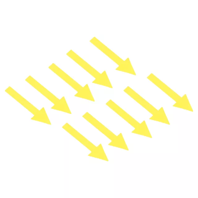 Set 10/100 pezzi 2x1" Adesivo freccia segno freccia direzionale decalcomania pavimento giallo