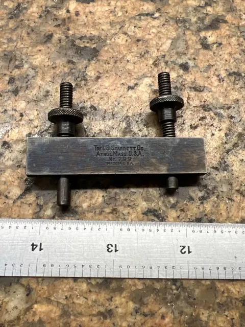 Vintage L.S. Starrett No. 299 Rule Clamp Capacity up to 1-1/4" Made in USA B520