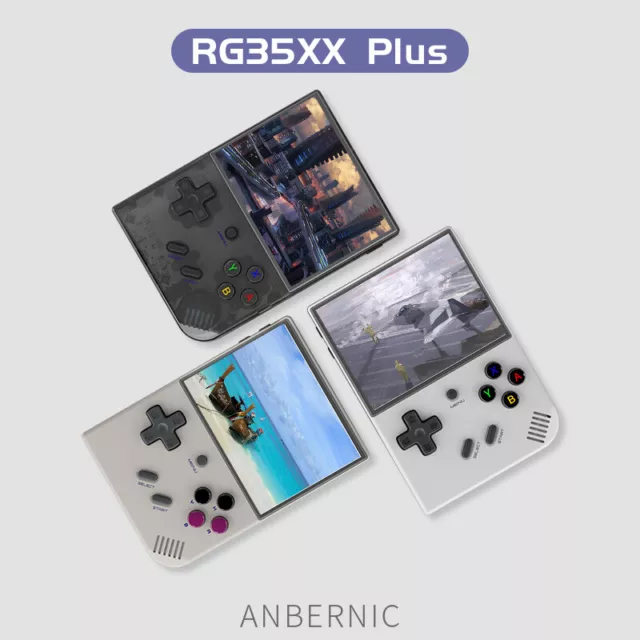 ANBERNIC RG35XX /PLUS Handheld Game Console 3.5 Inch IPS Linux 64G TF Card  Gifts