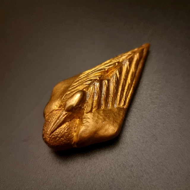 Broche Croix En Bronze Doré Line Vautrin - XXe Siècle - Occasion Bon état