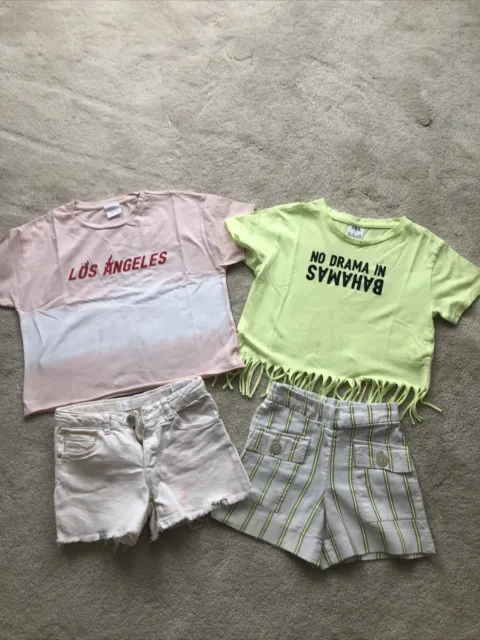 Girls Zara Shorts And T-shirt Outfits Age 6 And 7