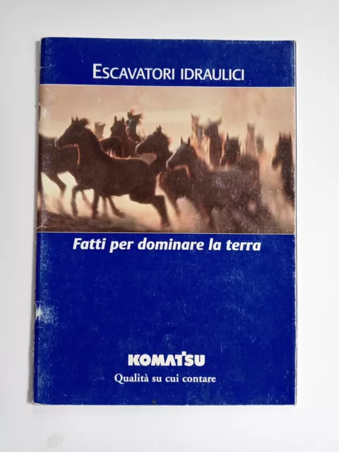 Depliant Brochure " KOMATSU " ESCAVATORI IDRAULICI CATALOGO GAMMA COMPLETA