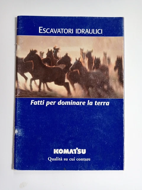 Depliant Brochure " KOMATSU " ESCAVATORI IDRAULICI CATALOGO GAMMA COMPLETA