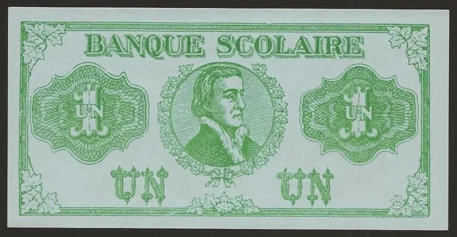 Canada | Quebec 1920 School Money $1 Bank Note/Coin School Bank UNC