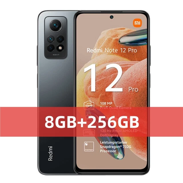 XIAOMI REDMI NOTE 12 Pro 4G 256GB 8GB RAM GRAPHITE GRAY Smartphone ...