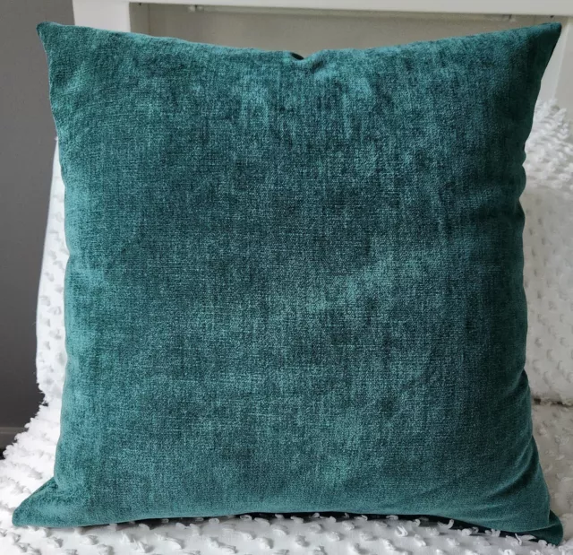 Handmade Cushion Cover Bottle Green Velvet  Home Decor 50x50 or 45x45 NEW