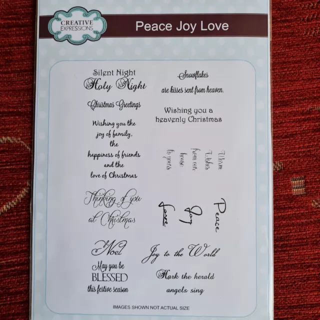 'Peace Joy Love' klare Weihnachtsstimmung Grüße Briefmarken - kreative Espressi