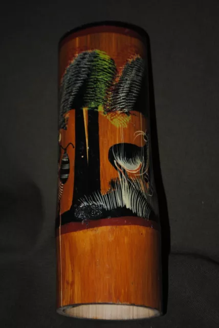 African ancient hand-painted vase with a pattern.--- there is a crack