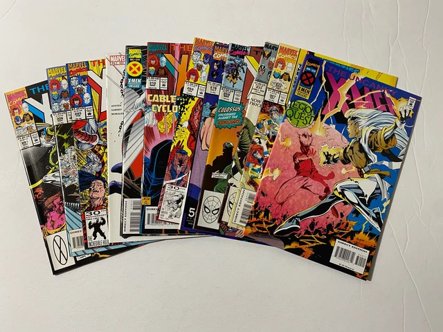 Uncanny X-Men Lot Of 10 Marvel Comics 1990 Copper-modern Storm Cyclops Wolverine