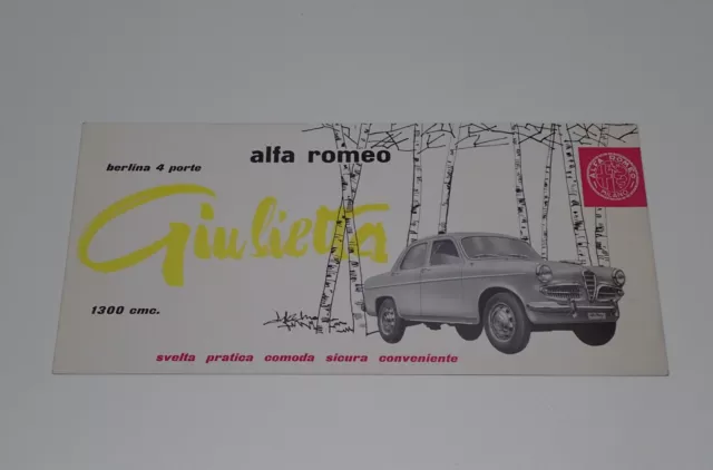 Alfa Romeo Giulietta Depliant Brochure Prospekt (G26)