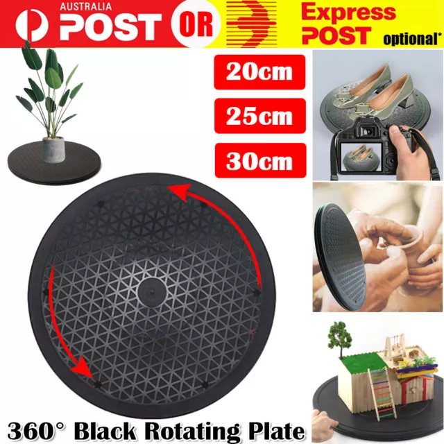 20/25/30/40cm Black Rotating Swivel Turntable Plate Stand Lazy Susan Home Tool