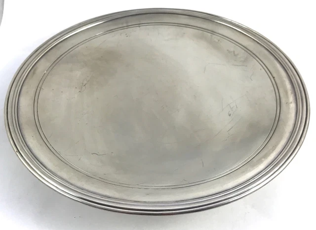 Piatto Bon Bon Bon Argento Sterling Caratterizzato da Hallmarked Sheffield Roberts & Belk Ltd 1946 460 g