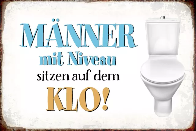 Blechschild Deko lustig Sprüche Schilder 20x30cm Tür WC Toiletten Klo  Wandschild