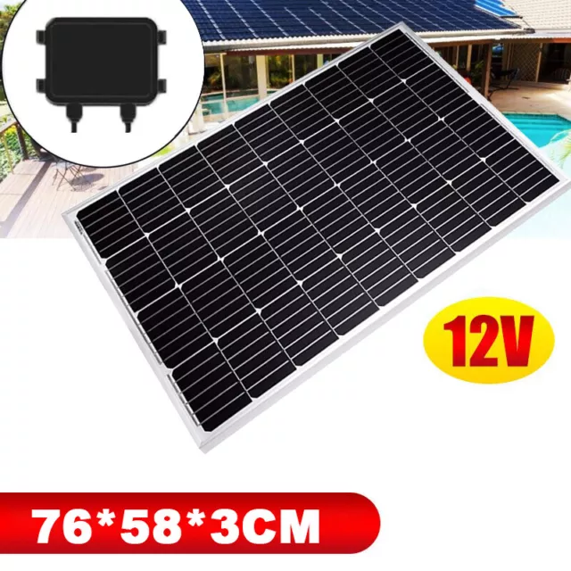 100Watt 12V Solarmodul Monokristallin 100W 12Volt Solarpanel für Camper Garten