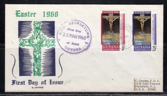 GUYANA Easter 1968 FIRST DAY COVER