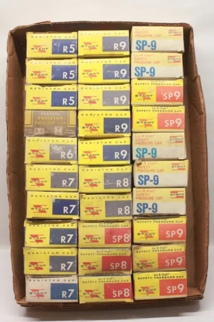 NOS Lot/30 Vintage Car Truck STANT Cooling System Radiator Cap Restoration Parts