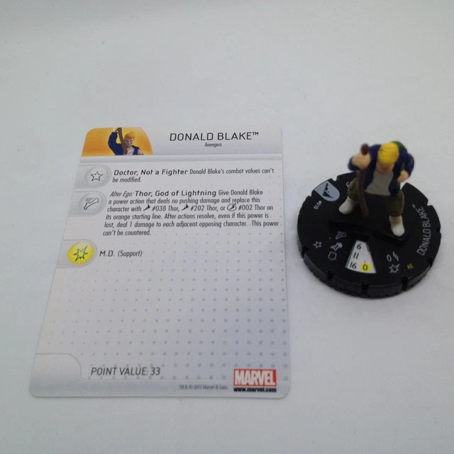 Heroclix Chaos War set Donald Blake #010 Common figure w/card!