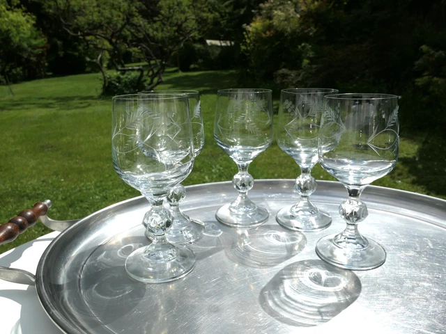 Verres à Vin Anciens Français (6) - Cristal Verres à Vin Anciens Français (6) - Cristal