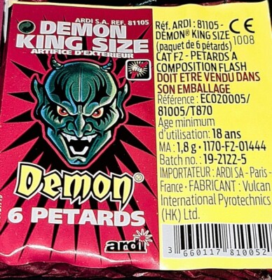 King Demon king size pétards Livraison avec suivi. 