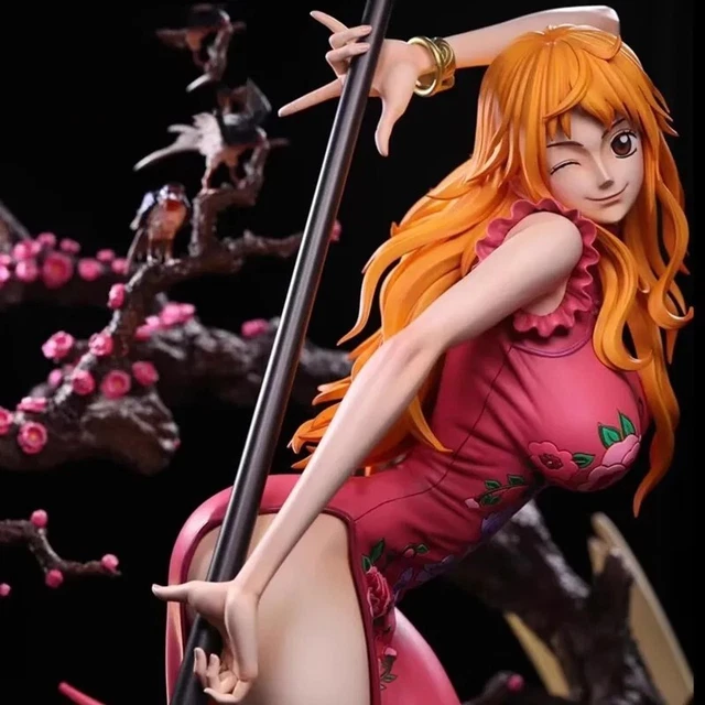 ONE PIECE FIGURINE nami Sexy 35cm collection Manga Statuette Robe A