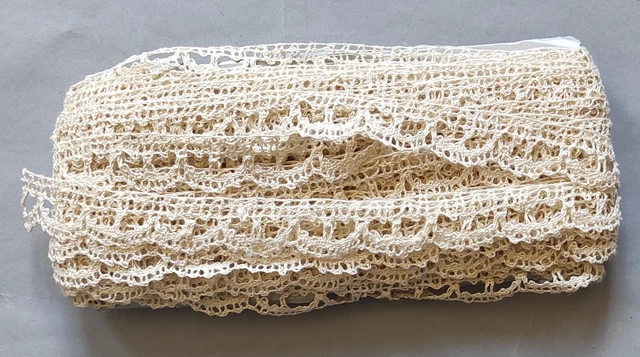 Lot De 2 Anciennes Dentelles - Ruban Galon Vintage - Idéal Pour Couture Création
