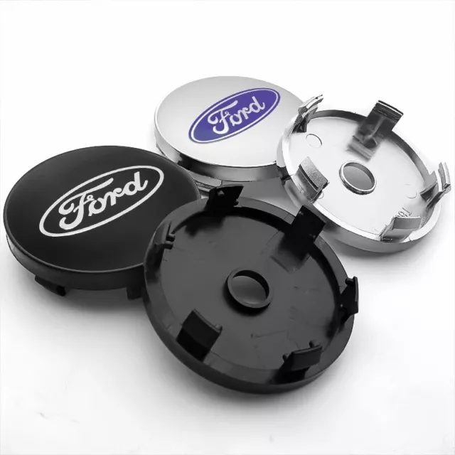 4Pcs Hub Caps Wheel Centre Caps Car Rim Emblem Badge Cover 60MM Silver Fits Ford