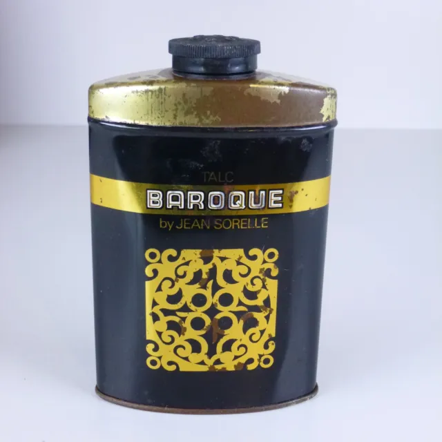 Vintage Baroque By Jean Sorelle Talcum Powder Empty Tin