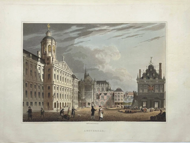 Amsterdam Netherlands Niederlande Nederland Aquatinta Bowyer 1814