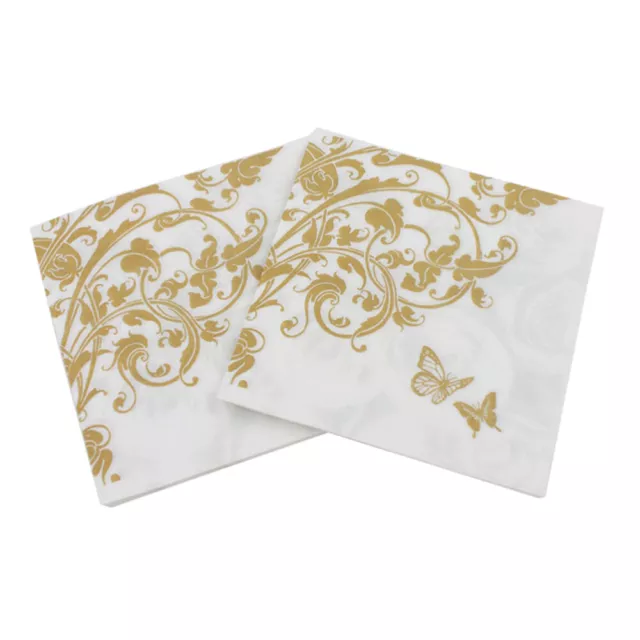 20 piezas servilleta impresa decoración de cocina servilletas doradas servilleta de papel