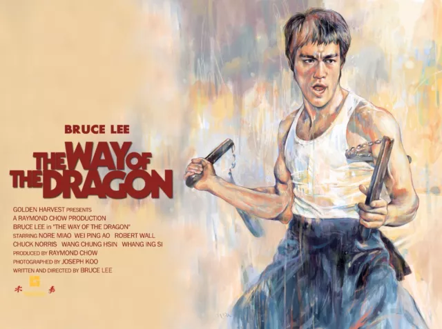 THE WAY OF THE DRAGON quad poster print 30x40" Bruce Lee Chuck Norris FREE P&P