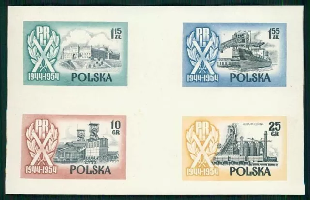 POLAND JUBILEE 1954 PROOF !! RARE !! INDUSTRY MINING CASTLE SHIPS `m5019