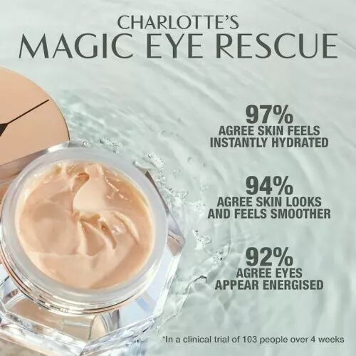 Charlotte Tilbury Magic Eye Rescue 15 ml /0.5 oz. FULL SIZE refillable glass jar 3