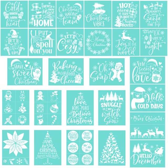 Plantilla de serigrafía de Navidad transferencia de alce moho bolsa madera hágalo usted mismo ropa