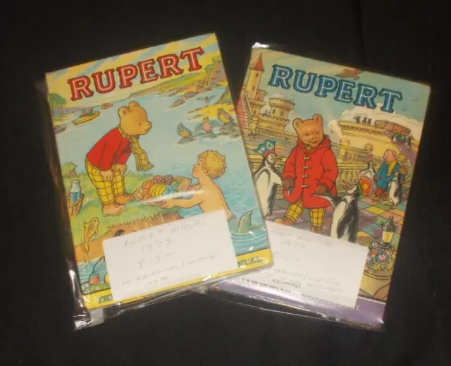 Rupert The Bear Daily Express Annuals  1977 & 1975 - Select Annual