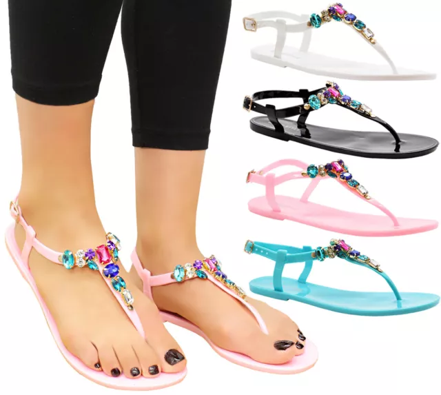 Diamante jelly sandals discount uk