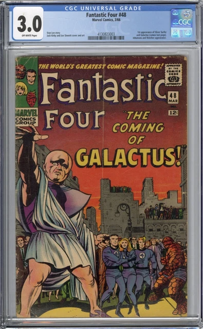 Fantastic Four #48 Marvel Comics 3/66 Cgc 3.0 Off White Pages Silver Surfer