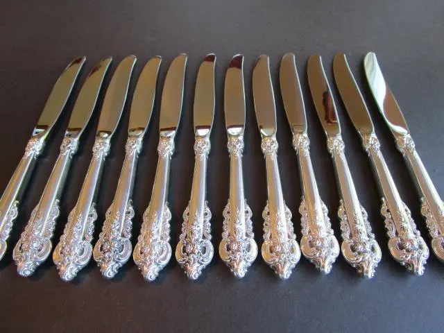 Price Per 1* Wallace Grande Baroque Sterling Silver Flatware Dinner Knife-9"Lotb